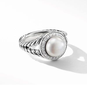 David Yurman Albion Pearl Ring size 7